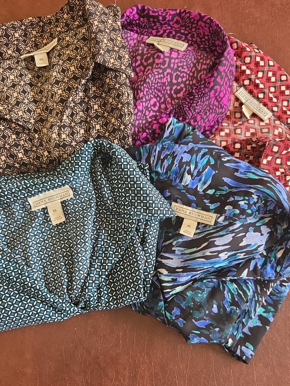 Dana Buchman Bundle (Lot Of 5) Sleeveless Collared Blouses. XL
